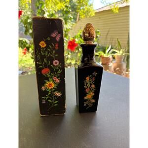 Vintage 70s Avon Butterfly Garden Perfume Bottle & Box